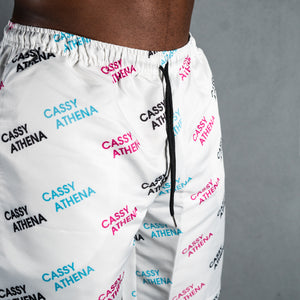 Miami Moonlight White Allover Print Shorts
