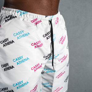 Miami Moonlight White Allover Print Shorts