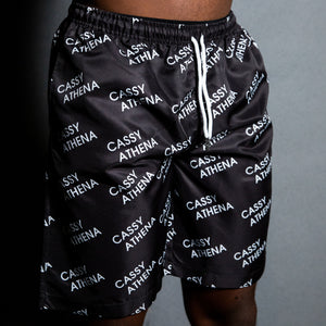 West Coast Black Allover Print shorts