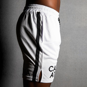 White Watermark Gym Shorts